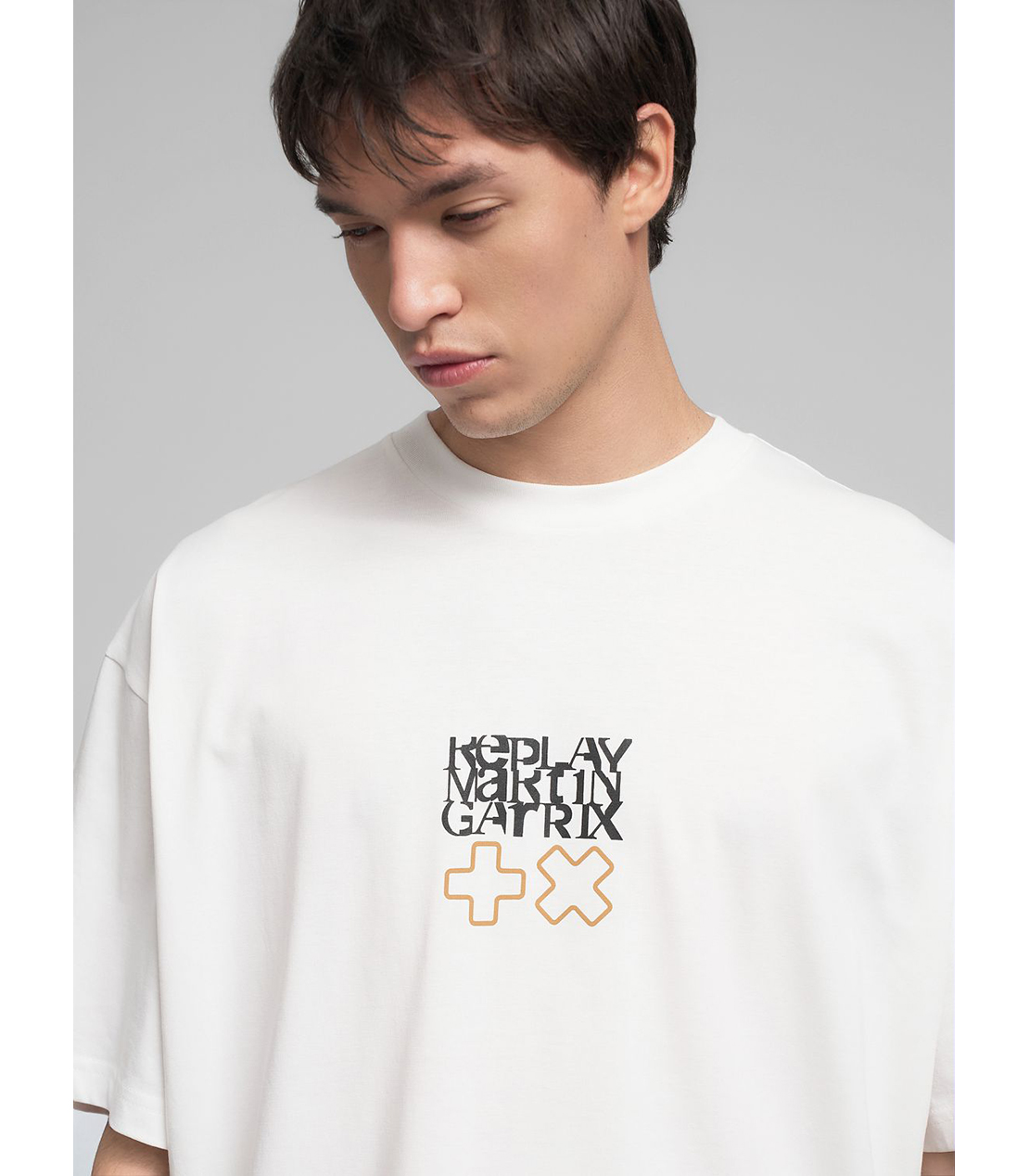 オーバーフィット REPLAY X MARTIN GARRIX ロゴ&レタリング Tシャツ 詳細画像 オフホワイト 5